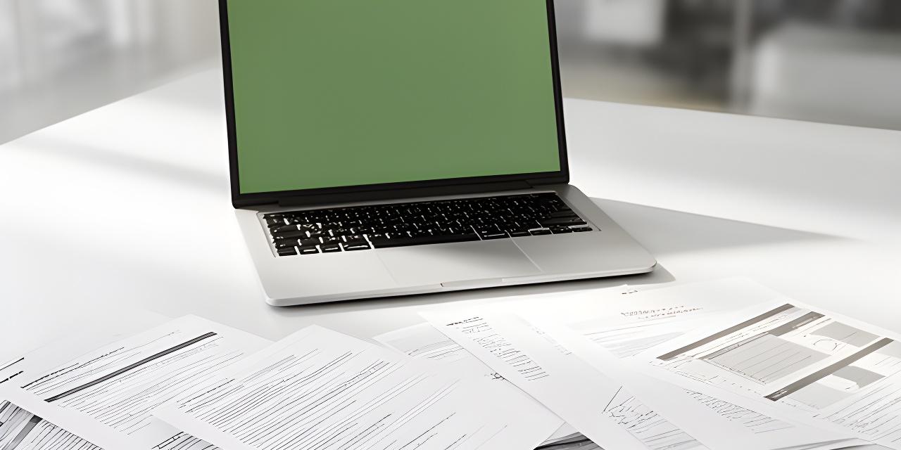 Legal documents and a laptop arranged on a bright desk with a calm office background